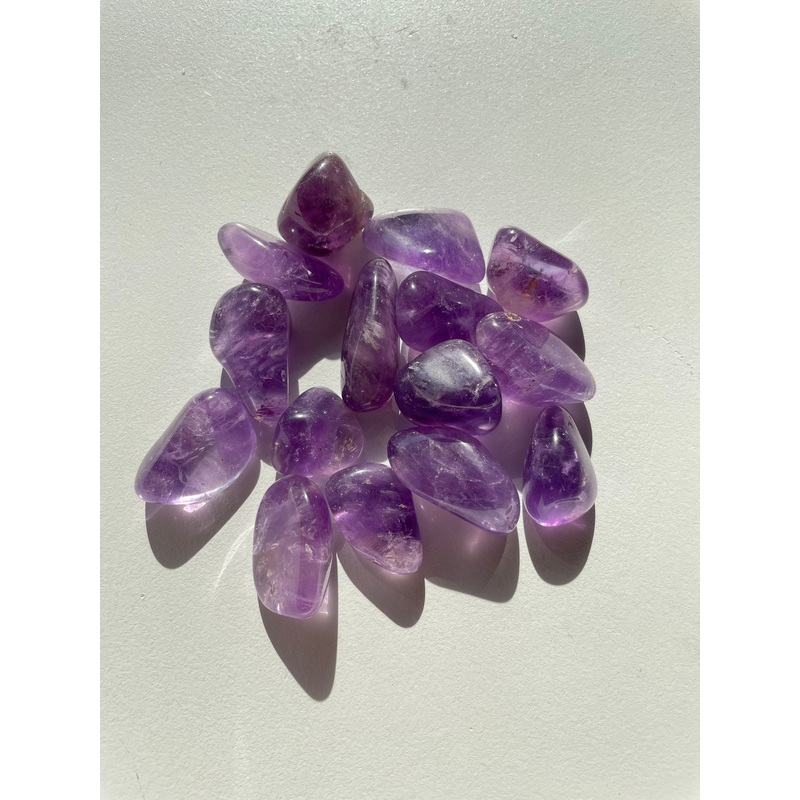 Amethyst tumbled stone High Grade crystal x 1