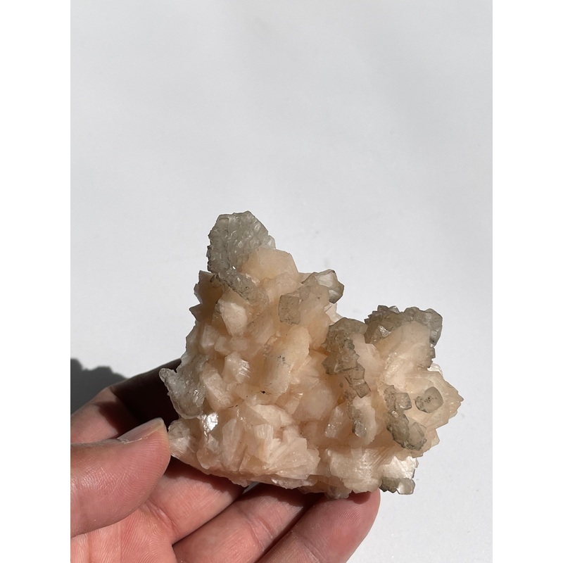 Calcite on Stilbite Natural Crystal AP304