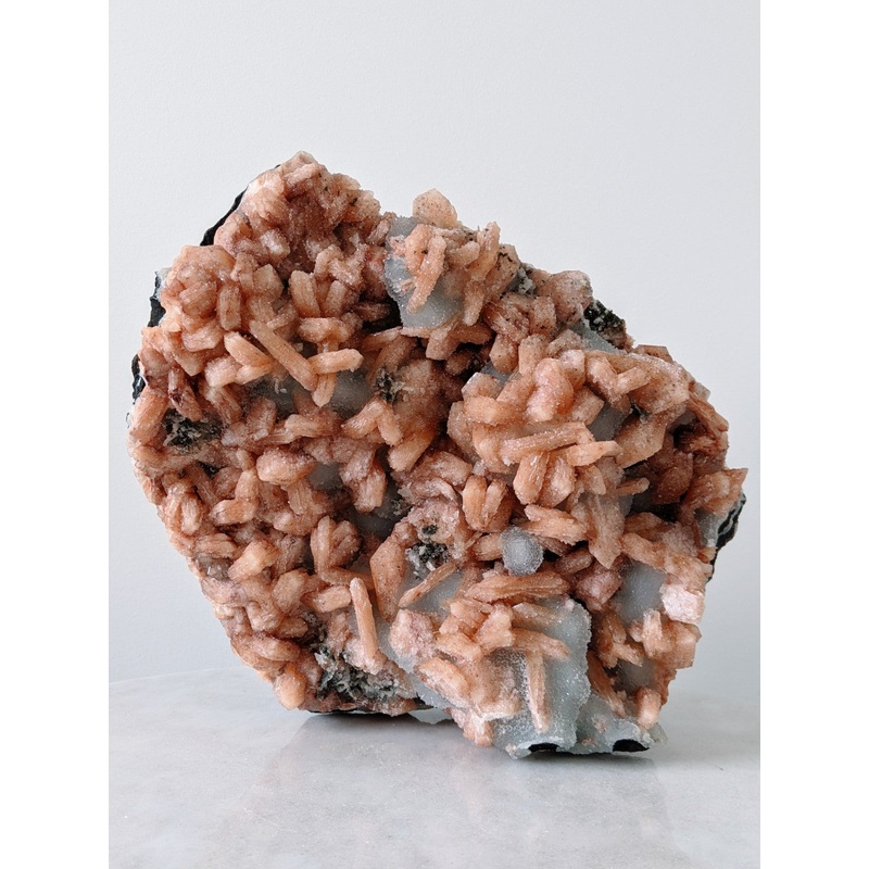 Chalcedony & Stilbite Geode Free Standing AP036