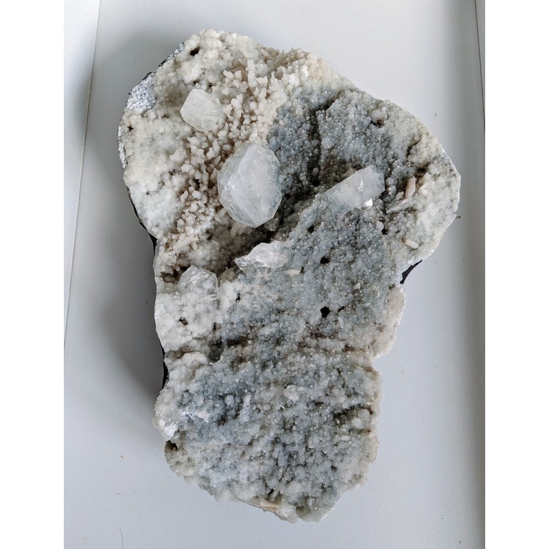 Chalcedony with Apophyllite Large Cluster Crystal 280x210mm