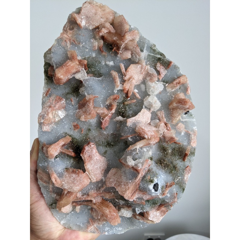 Chalcedony with Stilbite Crystal Cluster AP171