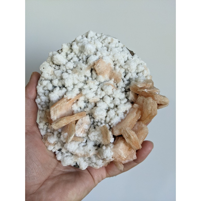 Chalcedony with Stilbite Crystal Cluster AP215