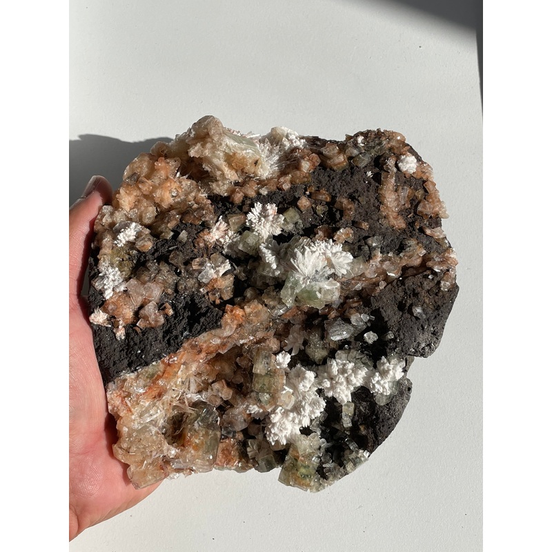 Green & Red Apophyllite Natural Cluster AP352