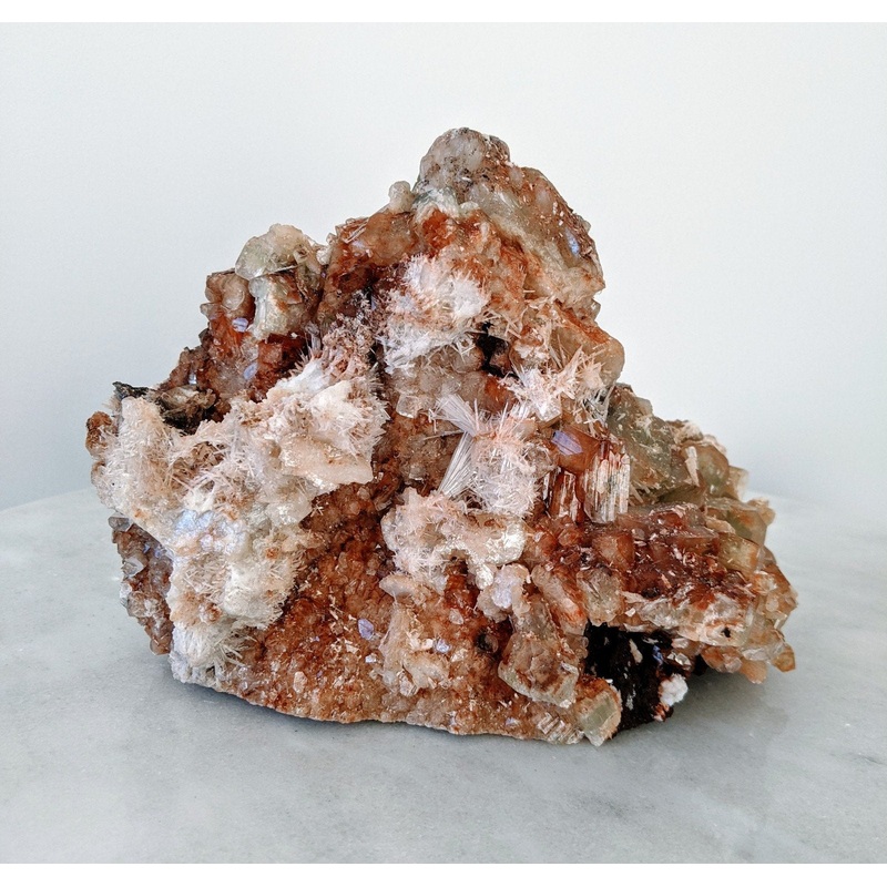 Large Apophyllite Cluster Red & Green  Crystal (Free Standing) 200x170mm