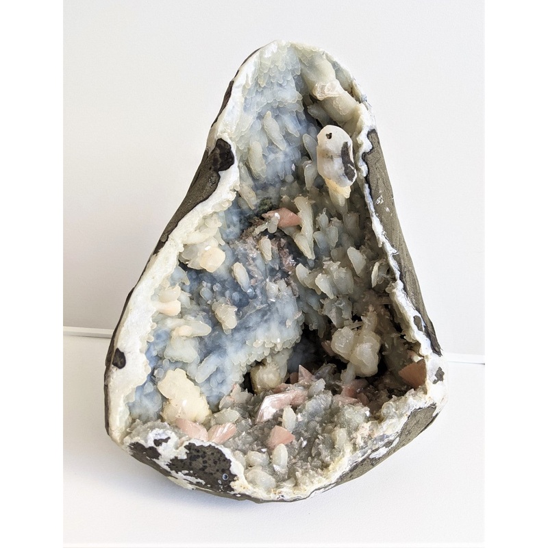 Large Chalcedony+ Heulandite Geode Crystal AP179