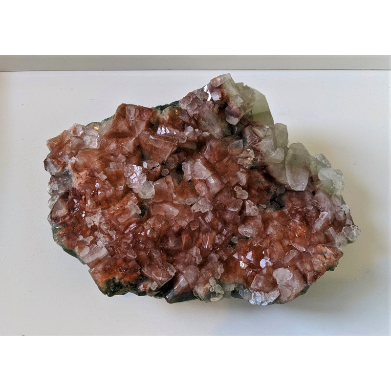 Large Red & Green Apophyllite Cluster Crystal 280x180mm