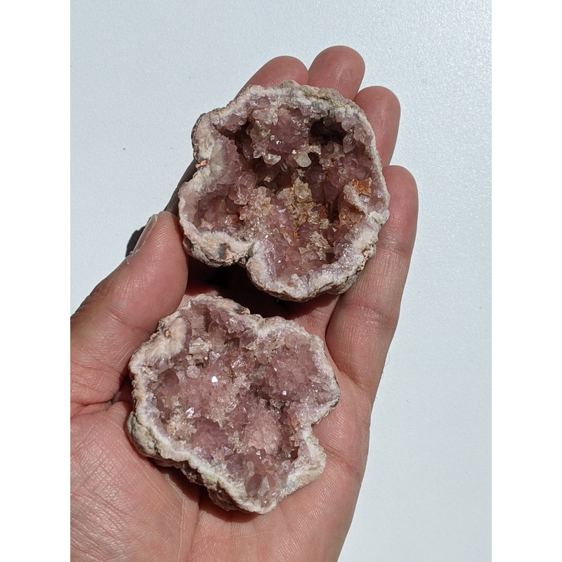 Pink Amethyst Geode PAIR PA010