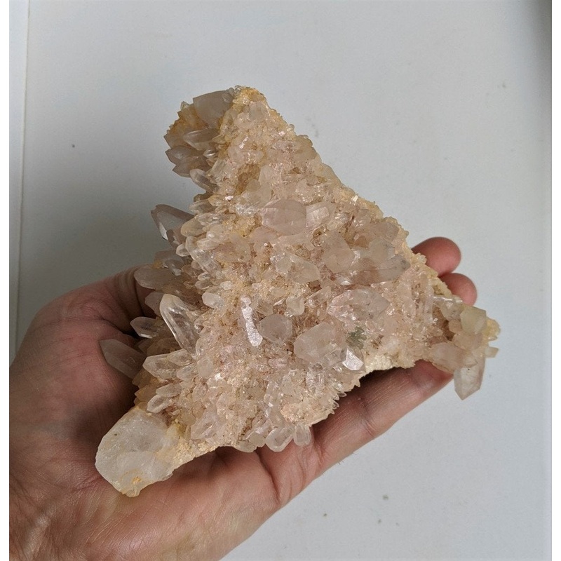 Pink Himalayan Quartz Cluster Natural Crystal /Mineral 140x110mm