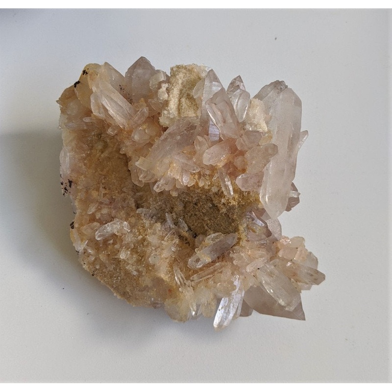 Pink Himalayan Quartz with Chlorite inclusion Cluster Natural Crystal /Mineral 165x125mm