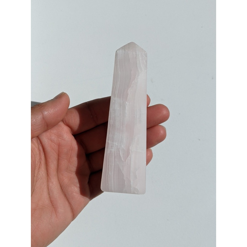 Pink Mangano Calcite Tower T037
