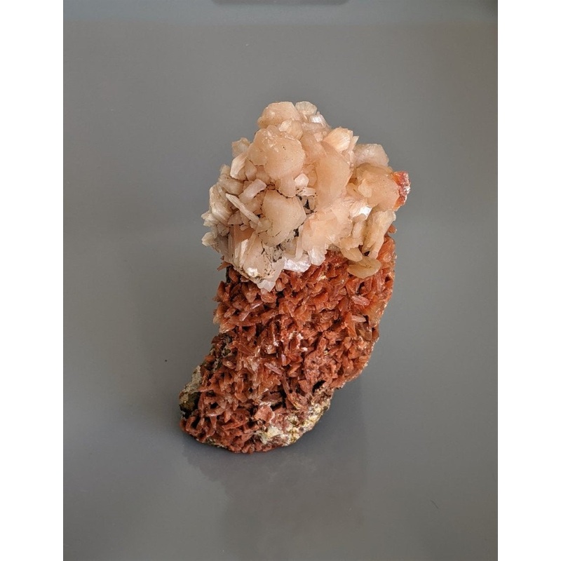 Red Heulandite with Stilbite Natural Crystal/Mineral 140x90mm