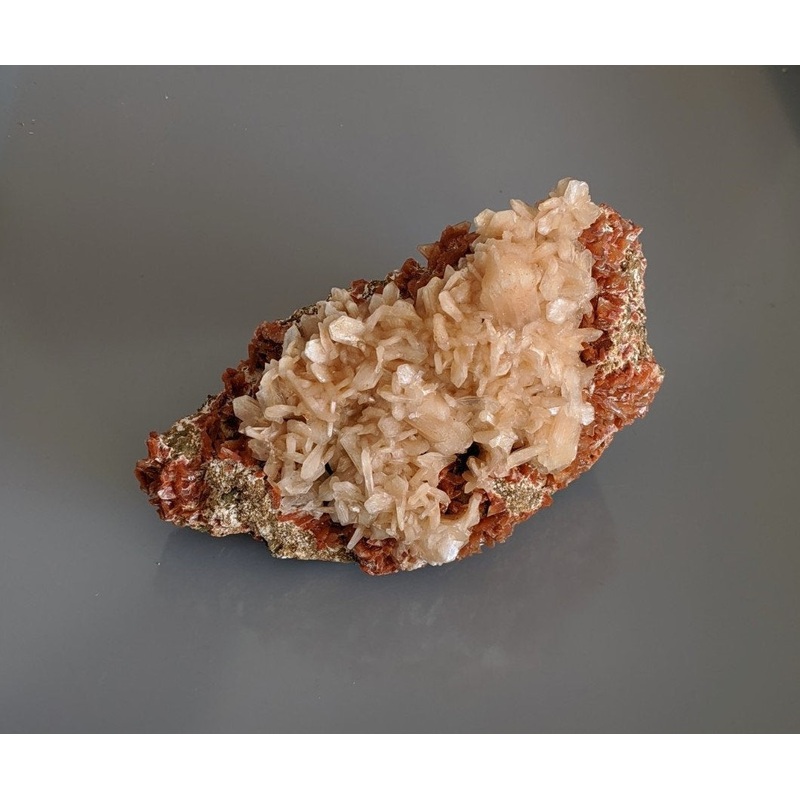 Red Heulandite with Stilbite Natural Crystal/Mineral 150x110mm