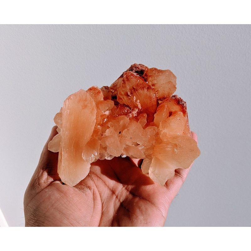 Red-Orange Stilbite Natural Crystal/Mineral 120x115mm