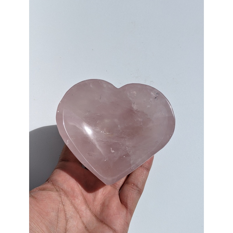 Rose Quartz Crystal Heart P014