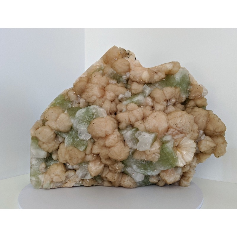 XX Large Green Apophyllite & Stilbite Free Standing Specimen (17kg) 33x32cm