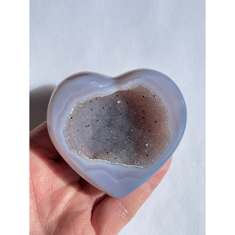 Agate Druzy Heart AG099