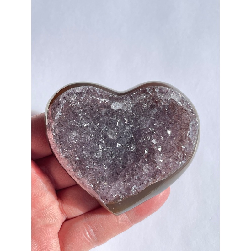 Agate Druzy Heart AG102