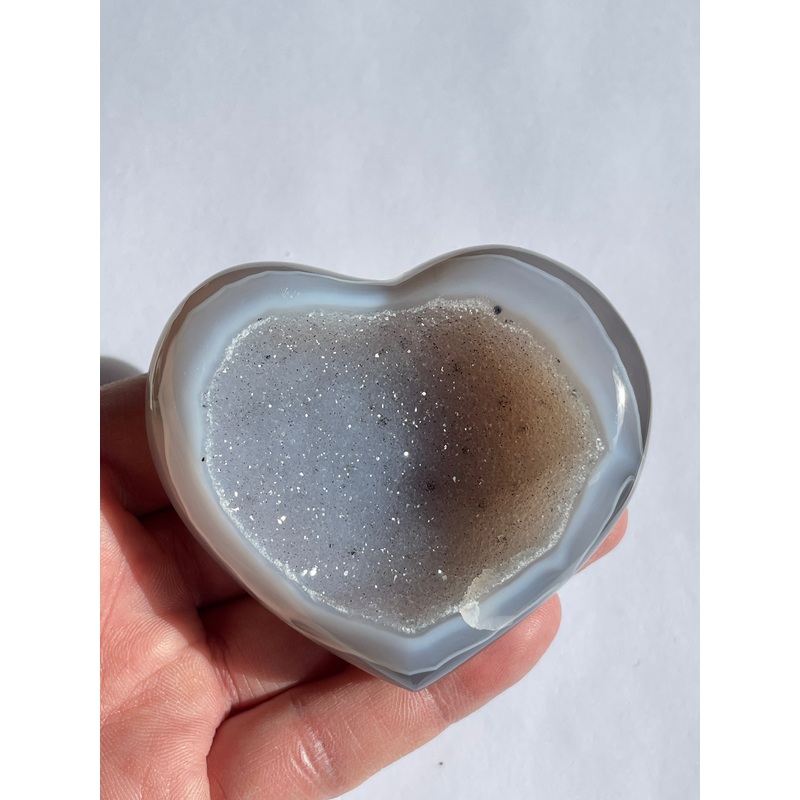 Agate Druzy Heart AG105