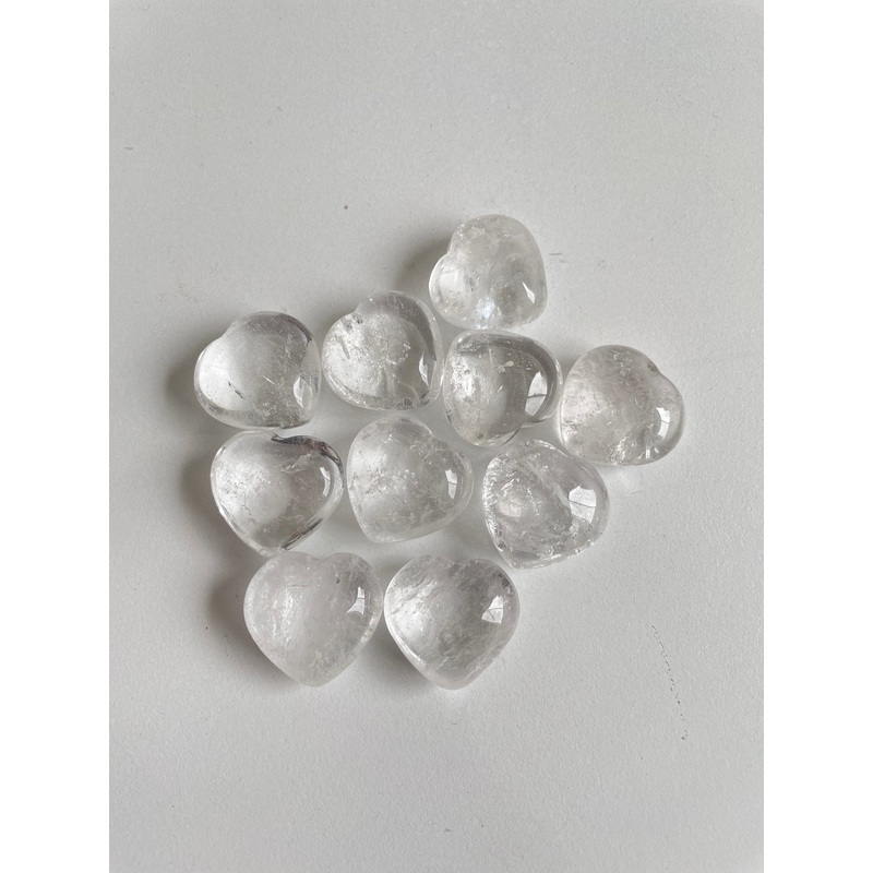 Clear Quartz Puffy Heart Natural x 1