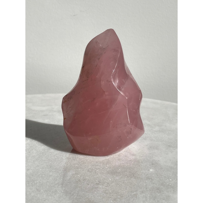 Dark Rose Quartz Flame Natural Crystal FF030