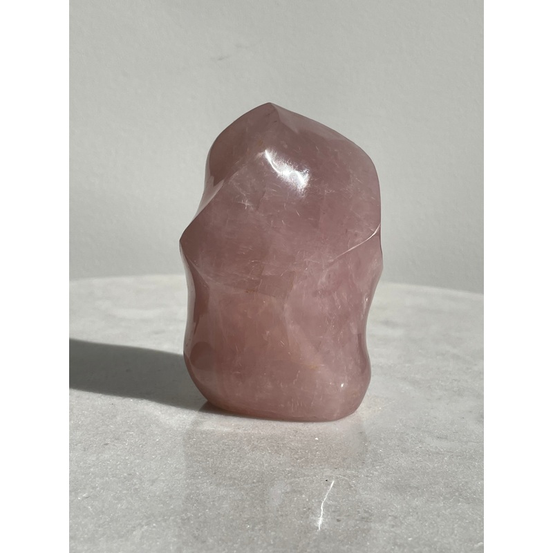 Dark Rose Quartz Flame Natural Crystal FF031