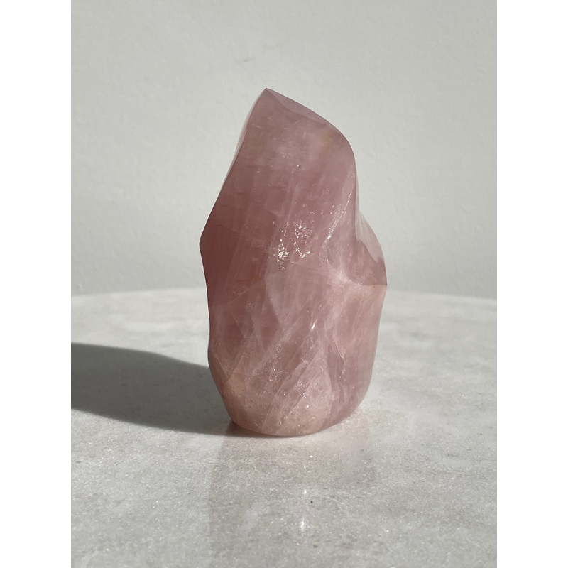 Dark Rose Quartz Flame Natural Crystal FF032