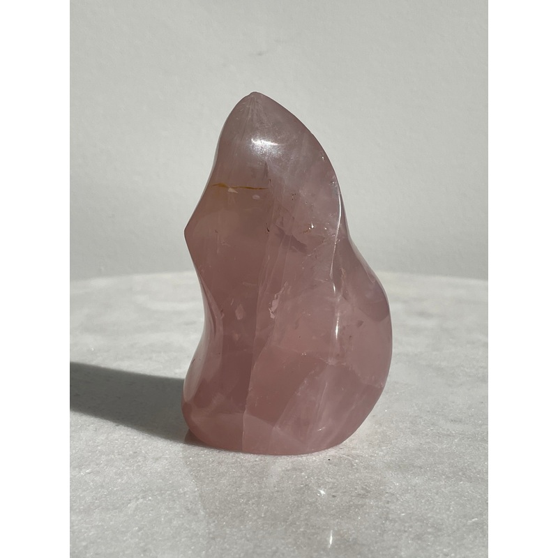 Dark Rose Quartz Flame Natural Crystal FF035