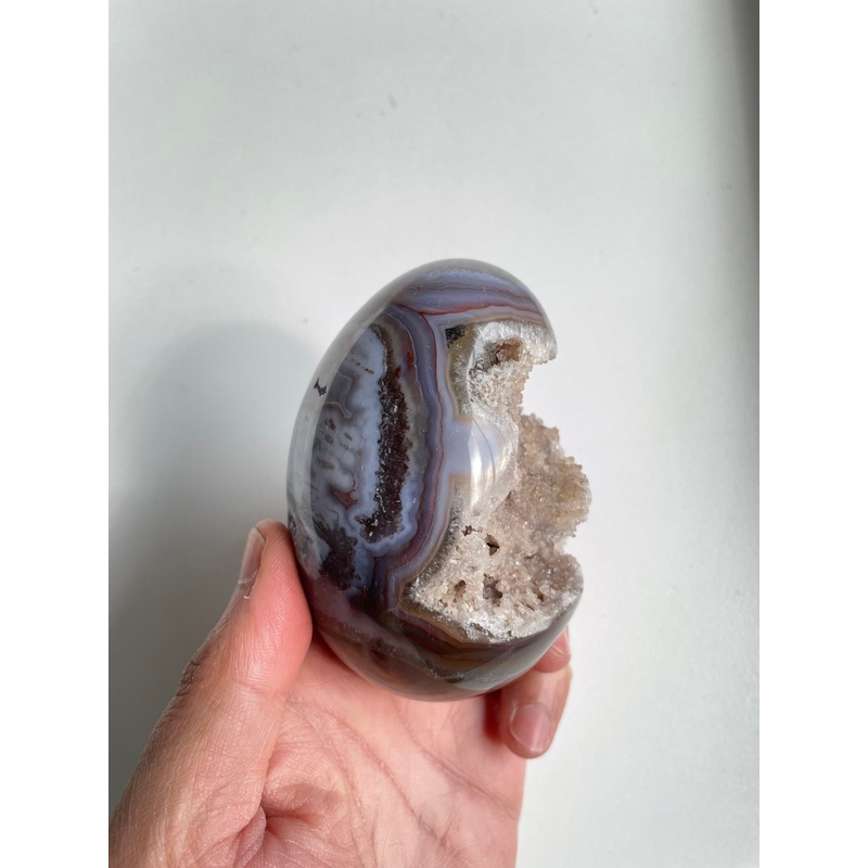 Druzy Agate Crystal Egg AG031