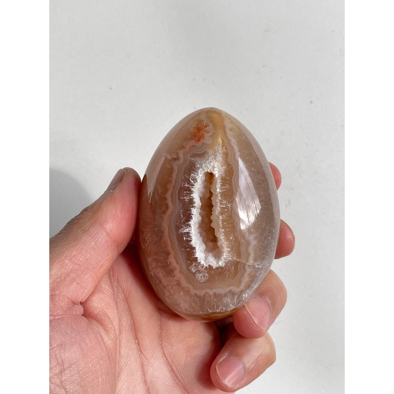 Druzy Agate Crystal Egg Natural AG037