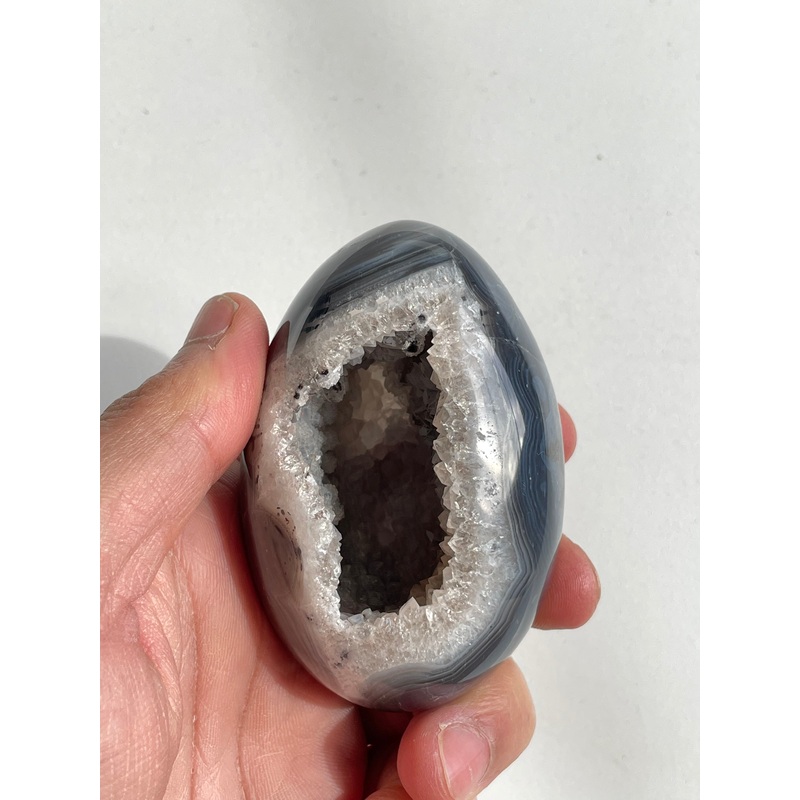 Druzy Agate Crystal Egg Natural AG038