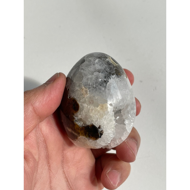 Druzy Agate Crystal Egg Natural AG043