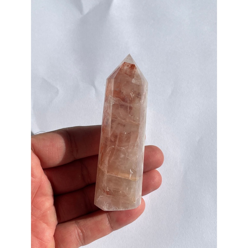 Fire Quartz / Hematoid Quartz Tower Natural Crystal T250