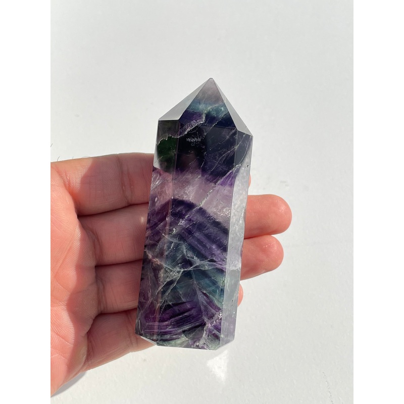 Fluorite Generator/Tower Natural Crystal T177