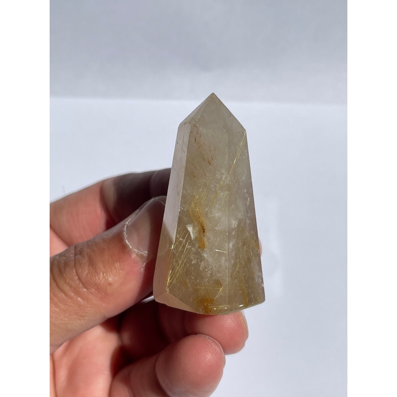 Golden Rutile Quartz Tower Small Natural T459
