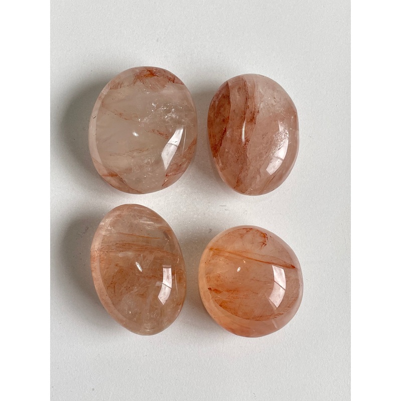 Hematoid/Red Quartz Palm Stone Natural (L)