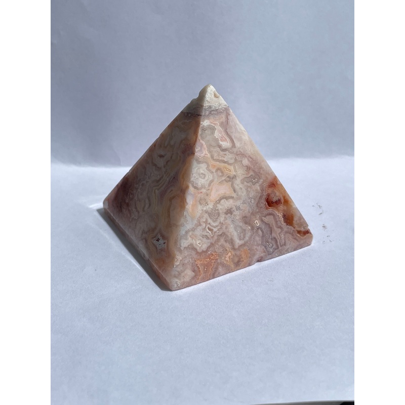 Pink Crazy Lace Agate Pyramid AG139