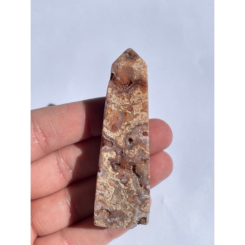 Pink Crazy Lace Agate Tower AG136