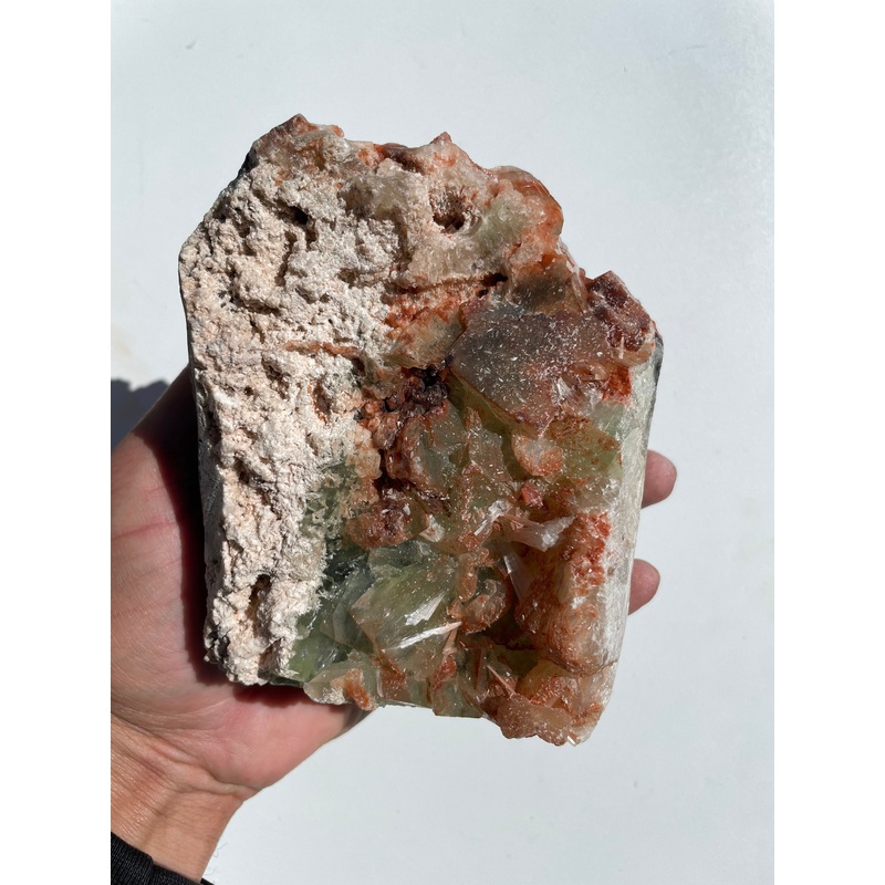 Red & Green Apophyllite Cluster AP825