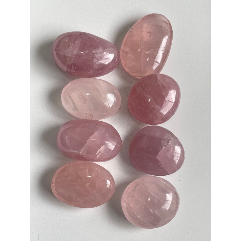 Rose Quartz Palm Stone Natural (L)
