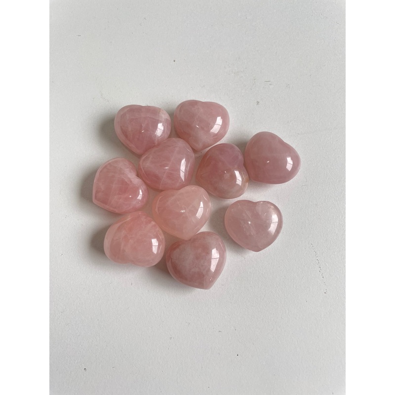 Rose Quartz Puffy Heart Natural x 1