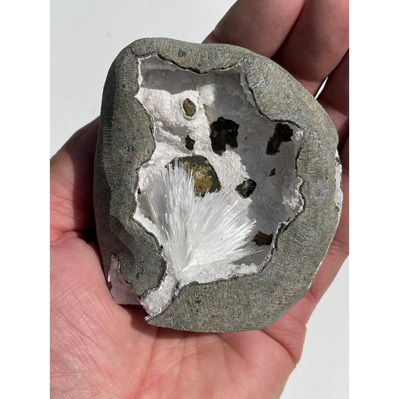 Scolecite Geode Natural Crystal SC031