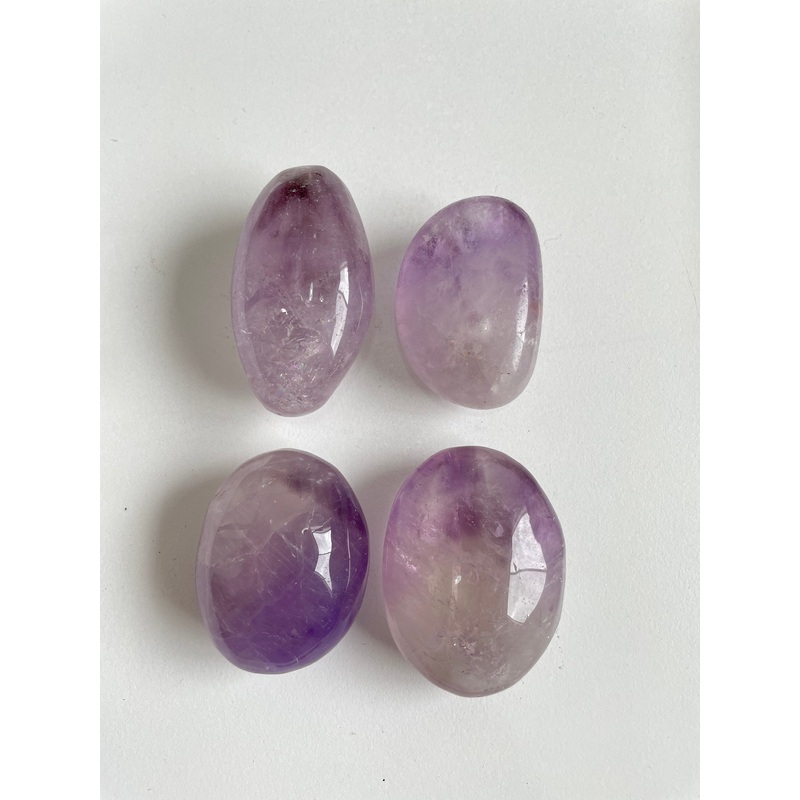 Smokey Amethyst Palm Stone Natural (L)