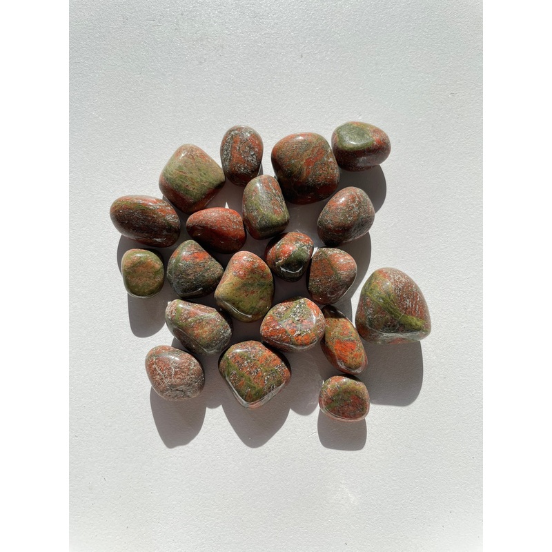 Unakite tumbled stone crystal/ mineral x 1 (22-30mm)