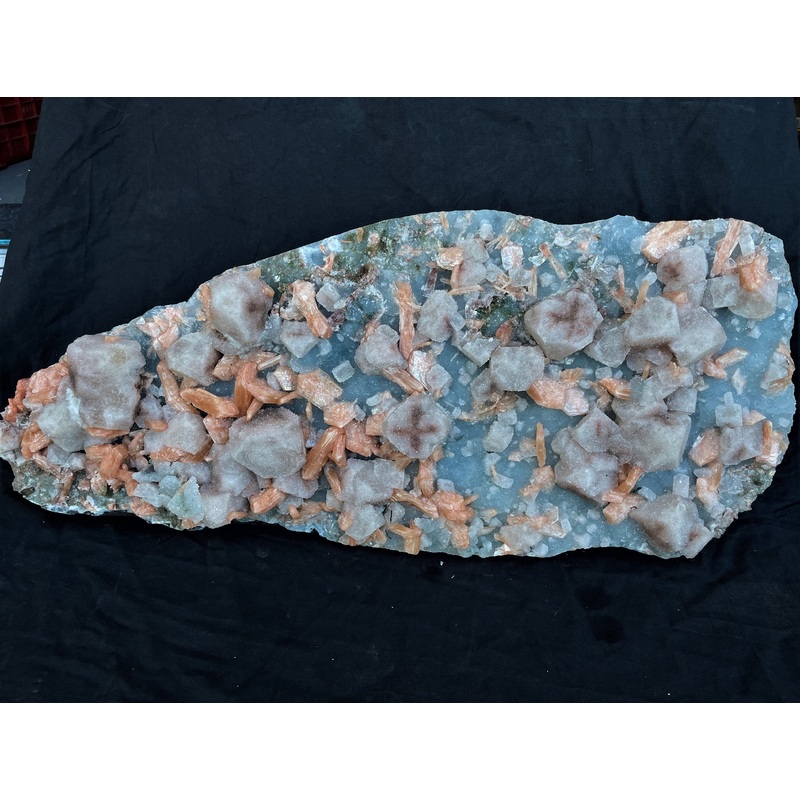 XX-Large Blue Chalcedony with Stilbite & Apophyllite Cluster (30kg) AP474