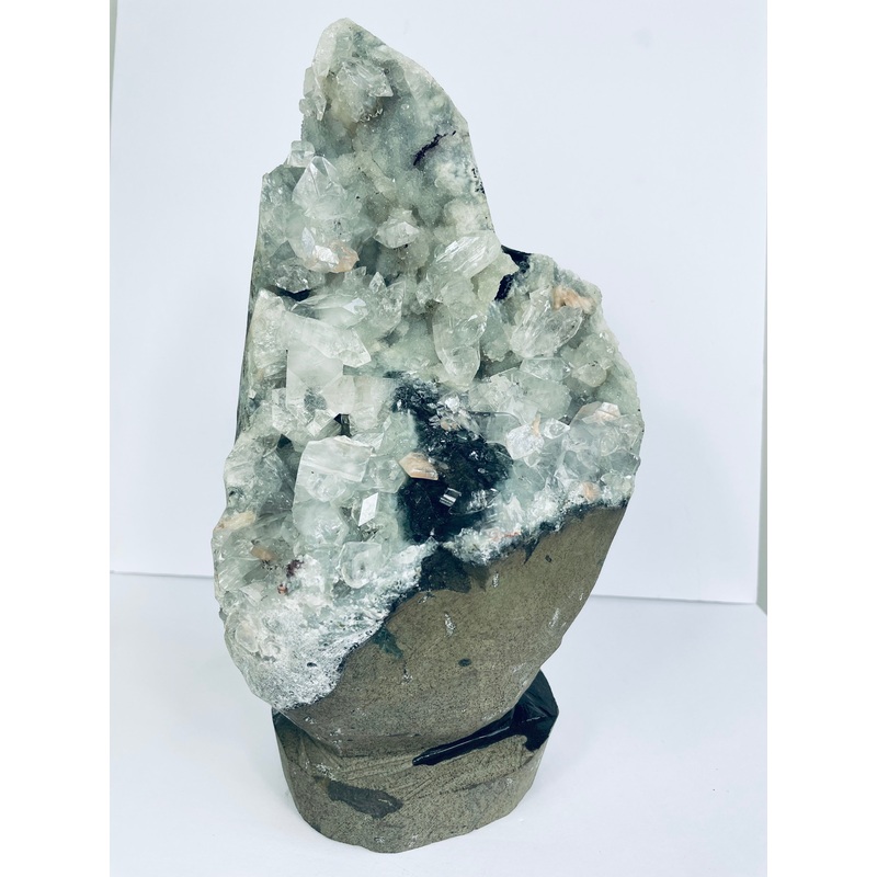 Apophyllite Geode Free Standing Crystal Cluster AP047.