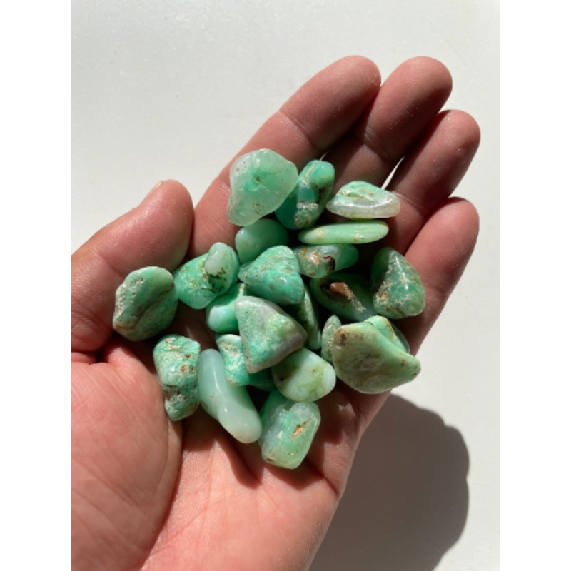 Chrysoprase Tumbled stone crystal/ mineral x 1 (20-25mm)