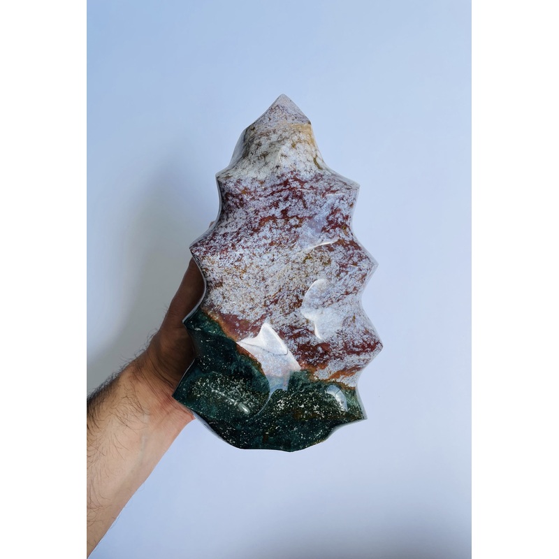 Large Ocean Jasper Flame Crystal OJ525