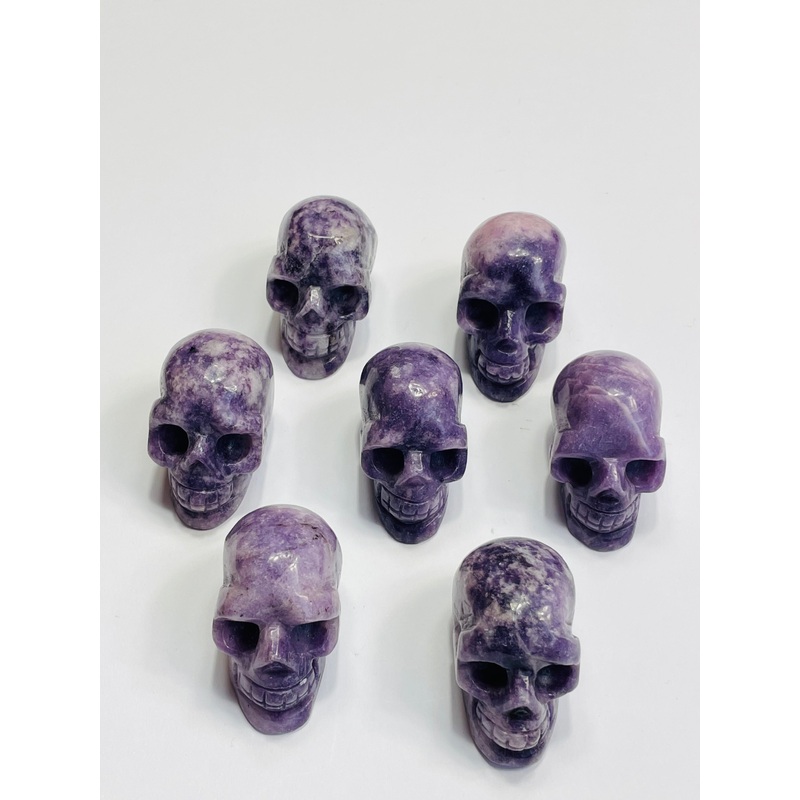 lepidolite Crystal Skull S087