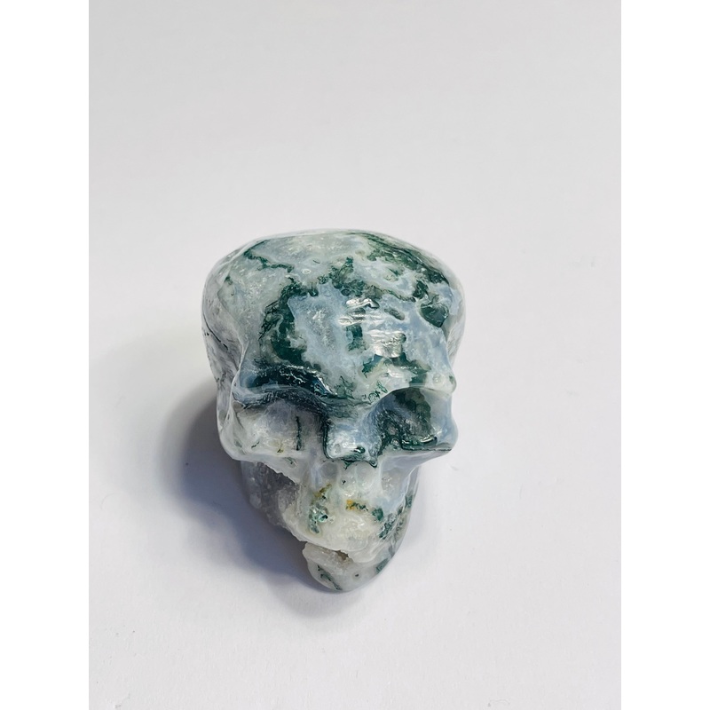 Moss Agate Crystal  Skull  S097