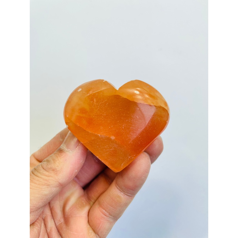 Orange Selenite Crystal Heart (55m) SN032 x 1